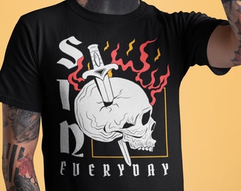 Gothic Skull T-shirt: Heavy Metal Goth Gift