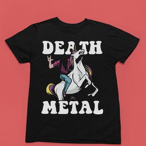 Funny Death Metal T-Shirt, Metalhead Gift, Brutal, Funny T-Shirt, Metal Unicorn