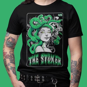Camiseta Tarot Card Stoner, la camisa Stoner, camiseta de cannabis divertida, idea de regalo de marihuana 420, regalo para metaleros