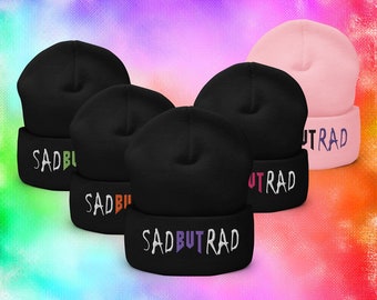 Funny Emo Beanie, Gift For Emos, Emo Gift For Her, Emo Gift For Him, Sad But Rad Beanie