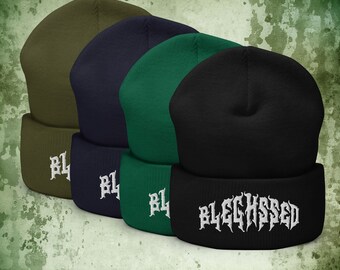 Bleghssed Blegh Beanie, Best Gift For Metalheads, Death Metal Birthday, Heavy Metal Fashion, Deathcore Gift, Metalhead Boyfriend Gift