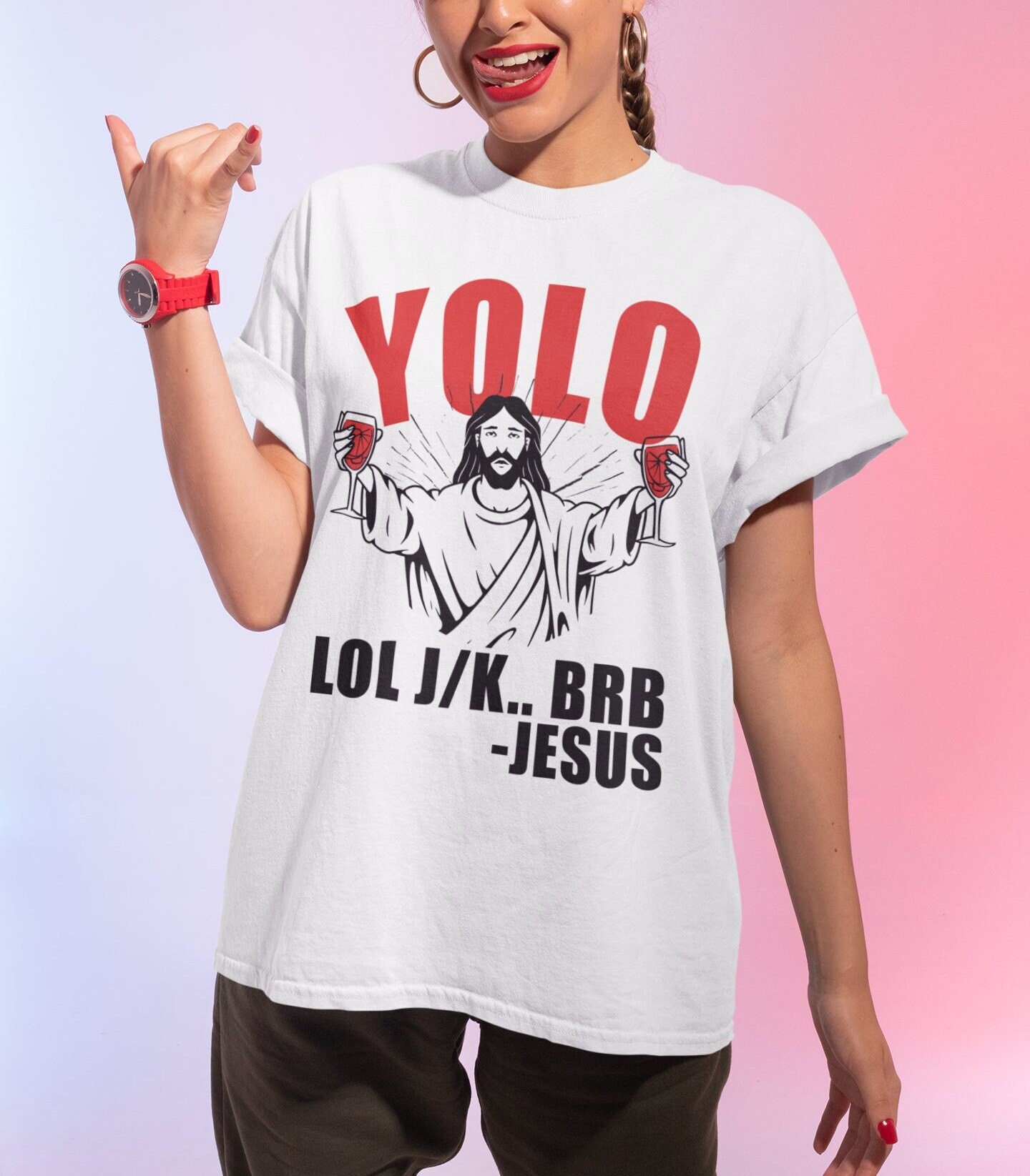 YOLO. JK. BRB. - Jesus Easter Tee – Sonrise State