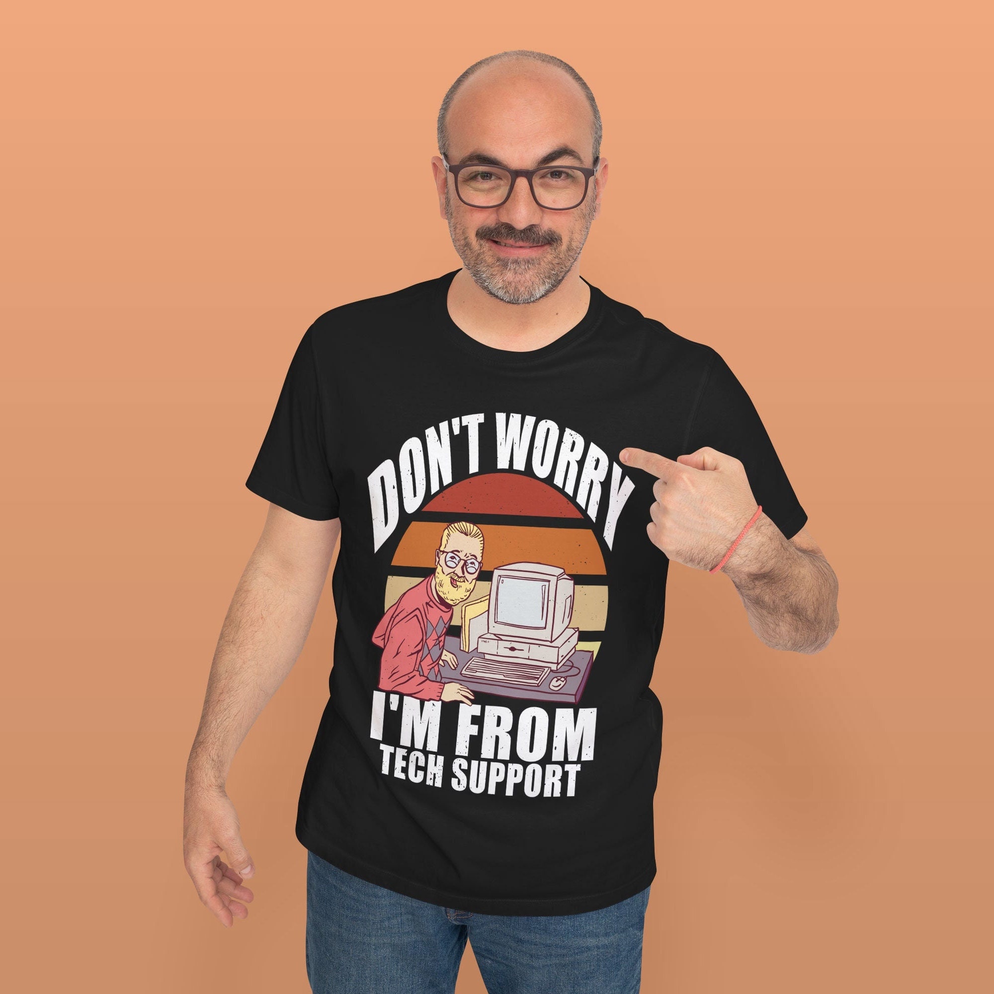 おもしろテクニカルサポートTシャツ：コンピューターオタクのジョークギフト - Etsy 日本, image size:2000x2000