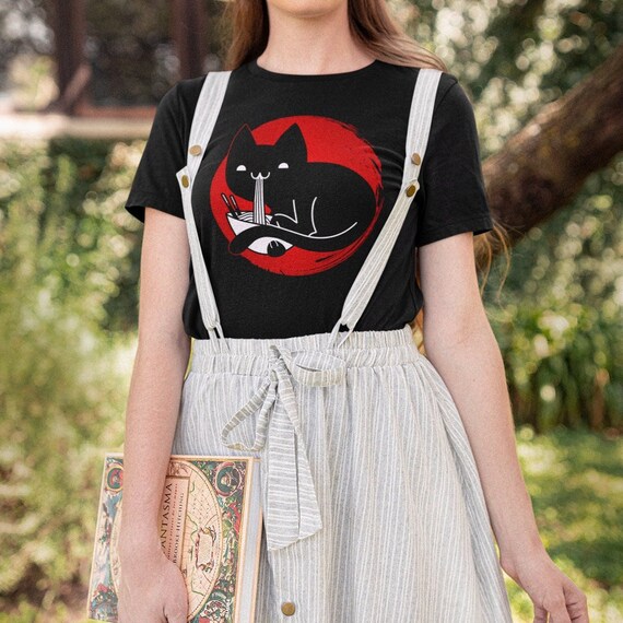 Japanese Kawaii Anime Cat T-shirt Funny 