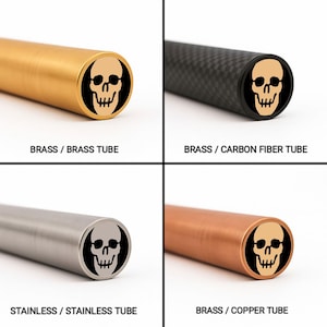 Épingle à couteaux en mosaïque | Crâne | 6 mm 1/4 | 8 mm 5/16 | 10 mm 3/8 | Lent 4 pouces | Laiton, cuivre, acier inoxydable, fibre époxyde | Fourniture de fabrication de couteaux personnalisés DIY