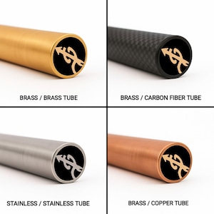 Mosaic Knife Pin | Sniper | 6mm 1/4 | 8mm 5/16 | 10mm 3/8 | 4 inch Len | Brass Copper S.Steel C.Fiber Epoxy | Custom Knife Making Supply DIY