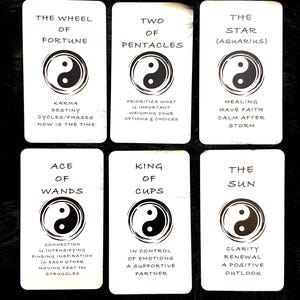 Yin Yang Stripped Down Tarot w/keywords for Divine Connection readings