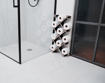 Wooden toilet paper holder