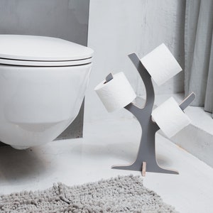 Toilet paper holder rack wc wood floating rack for bathroom Wave