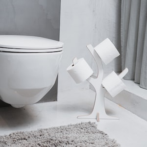 Minimalist toilet paper holder