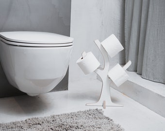 Minimalist toilet paper holder