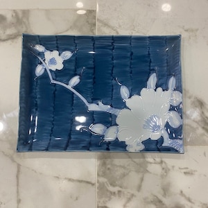 Blue and White Cherry Blossom Platter