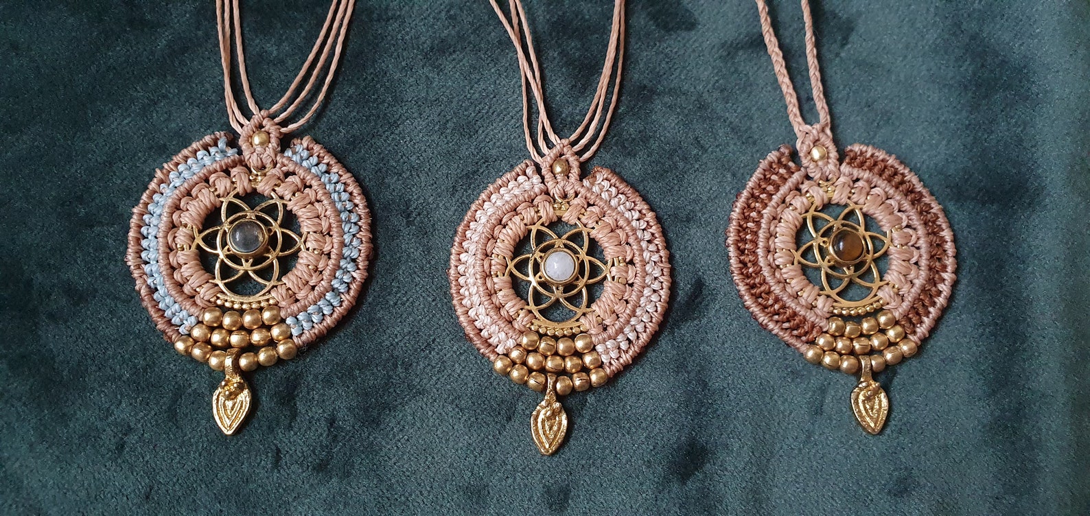 Macrame Necklace Makramee Kette Handmade Etsy UK