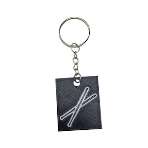 Drum Sticks Drummer Percussion Marching Band Keychain Bag Suitcase Tag Lanyard Zipper Pull Music Artist Gift Birthday Party Favor 3D Printed