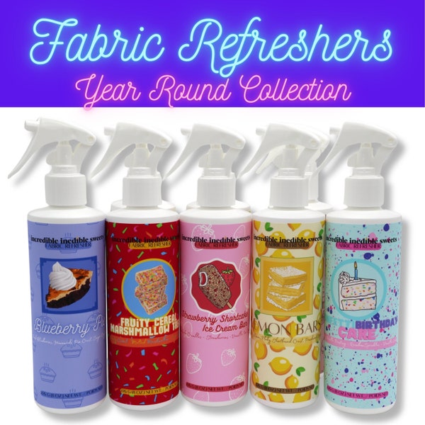 Incredible Inedible Sweets Year Round Collection Dessert Scented Premium Fabric Refresher & Linen Spray - 8 oz.