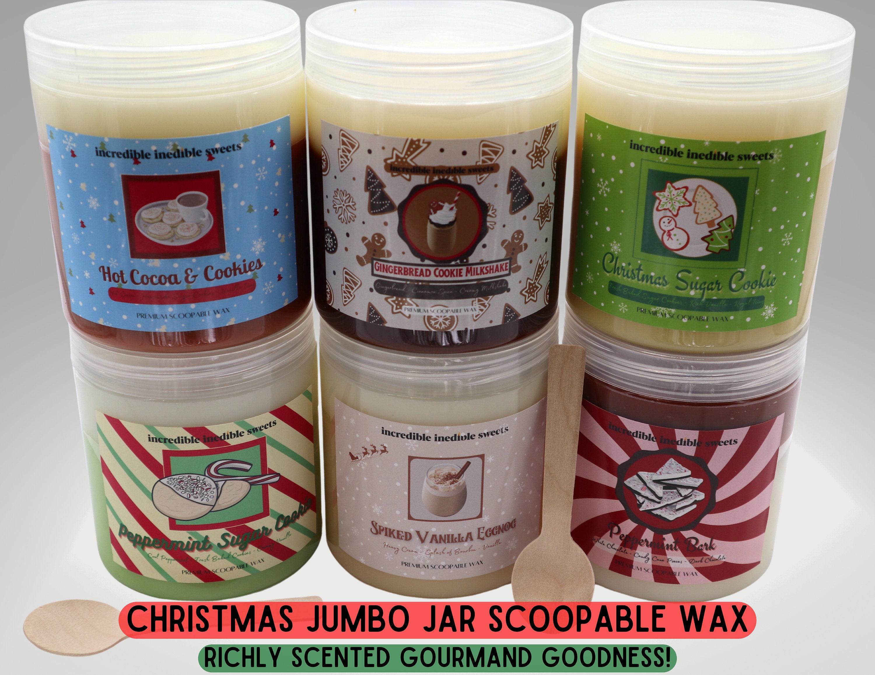 Christmas Hearth, Scoopable Wax Melt, Strong Scented Wax Melt, 4 Oz Jar,  Soy Wax Melt, Eucalyptus Scoopable, Wax Melt for Warmer 