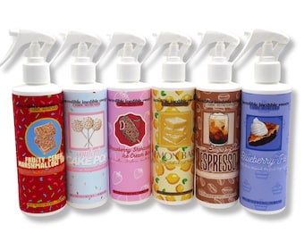 Reacondicionador de telas con aroma a postre: Spray de lino Gourmet Sweets (8 oz)