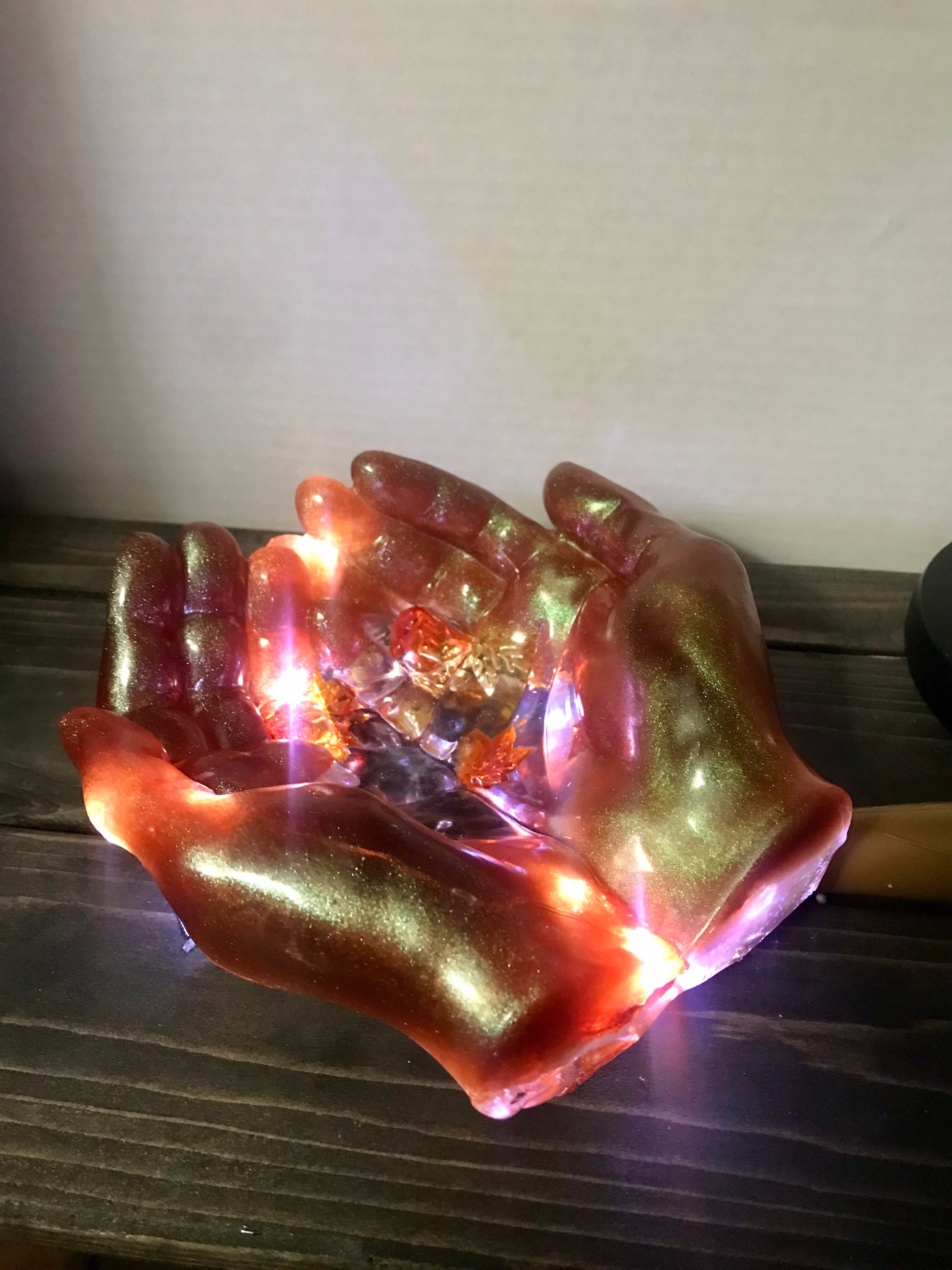 Resin Cupped Hands Dish Etsy
