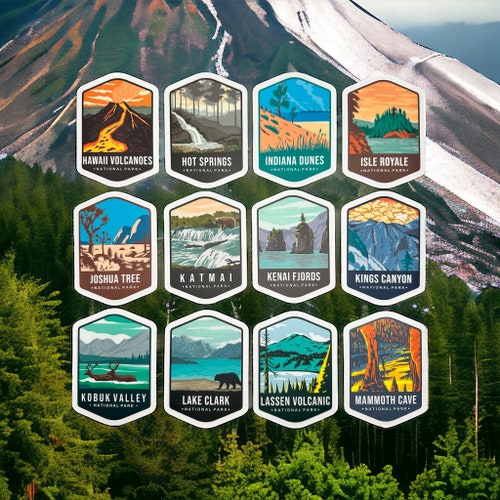 UK National Park Stickers + Packs | Camper Van, Laptop, Water Bottle Decal - Foto 10