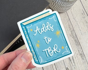 To Be Read TBR Sticker | Reading Sticker | TBR Cart Sticker | Book Club Sticker | Book Laptop Sticker | Bookshelf Sticker | Bookish Sticker