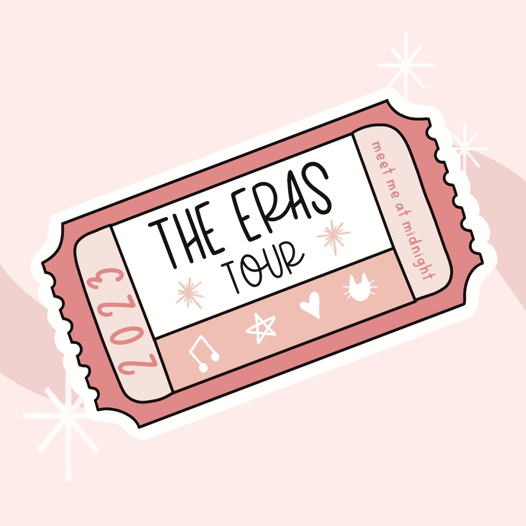 The Eras Tour Sticker Eras Tour Ticker Taylor Eras Sticker - Etsy