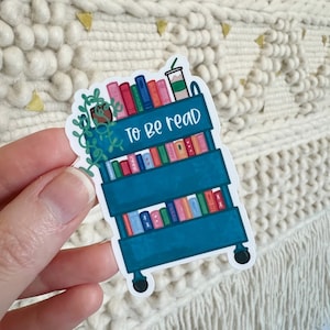 To Be Read TBR Sticker | Reading Sticker | TBR Cart Sticker | Book Club Sticker | Book Laptop Sticker | Bookshelf Sticker | Bookish Sticker