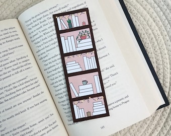 Mini Bookshelf Reading Tracker Bookmark | Book Tracker | Book Club Bookmark | Booklover Bookmark | Bookmark Gift
