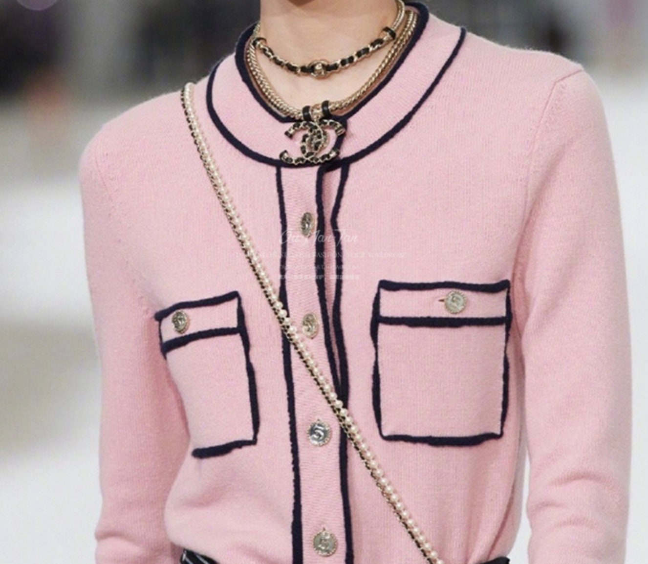 Chanel Pink Sweater - Etsy