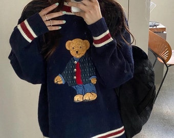 sweater with teddy bear
