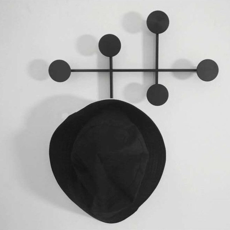 Modern Black Metal Wall Coat Rack / Scarf & Hat Hooks / Wall Etsy