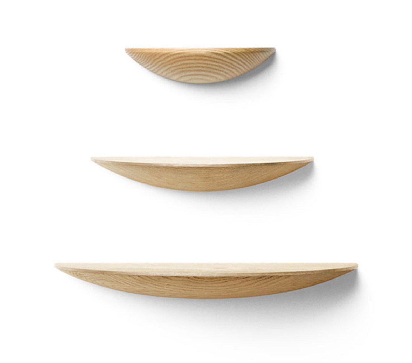 Curved Floating Wood Shelf / Handcrafted Solid Wood Shelves / Etsy