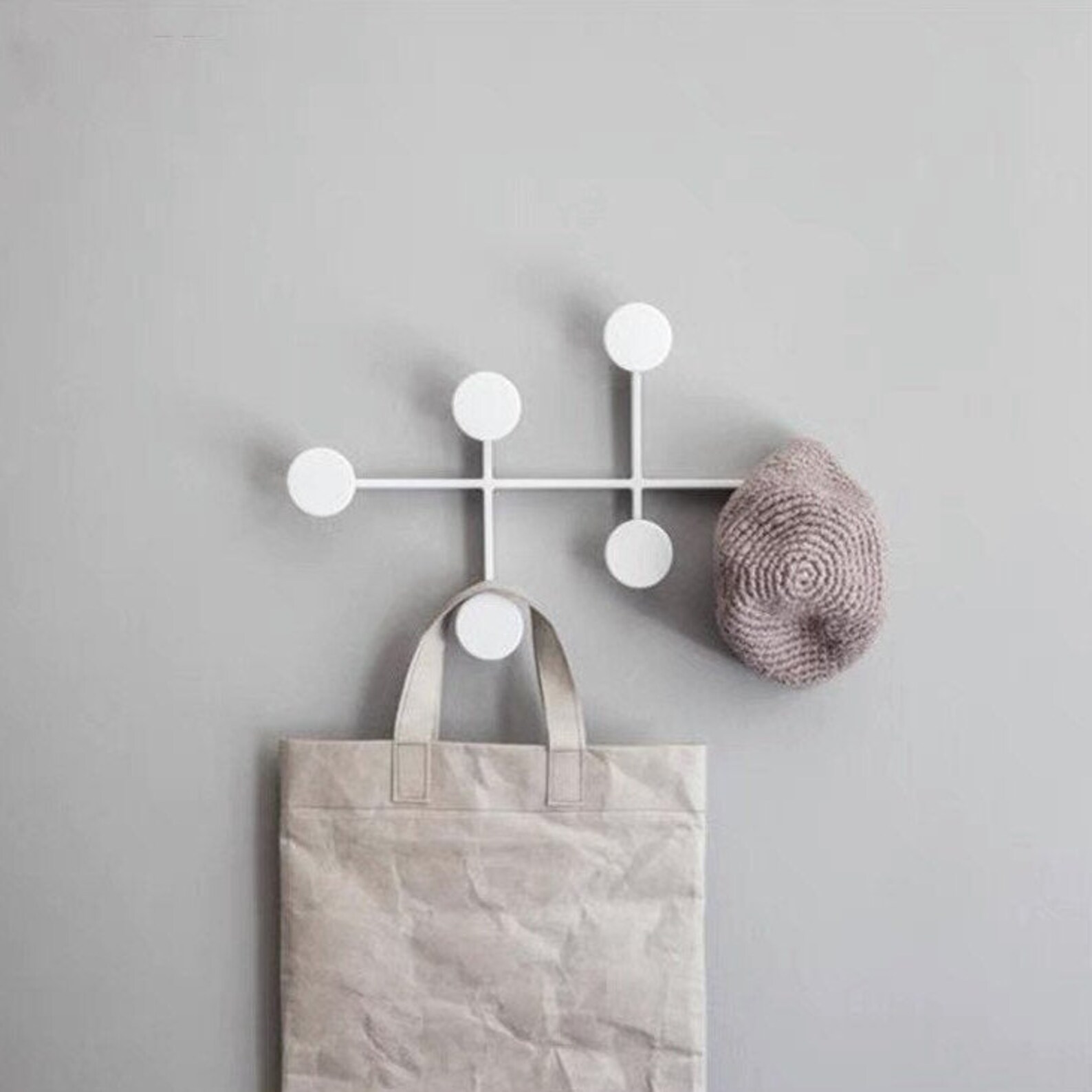 Modern Black Metal Wall Coat Rack / Scarf & Hat Hooks / Wall Etsy