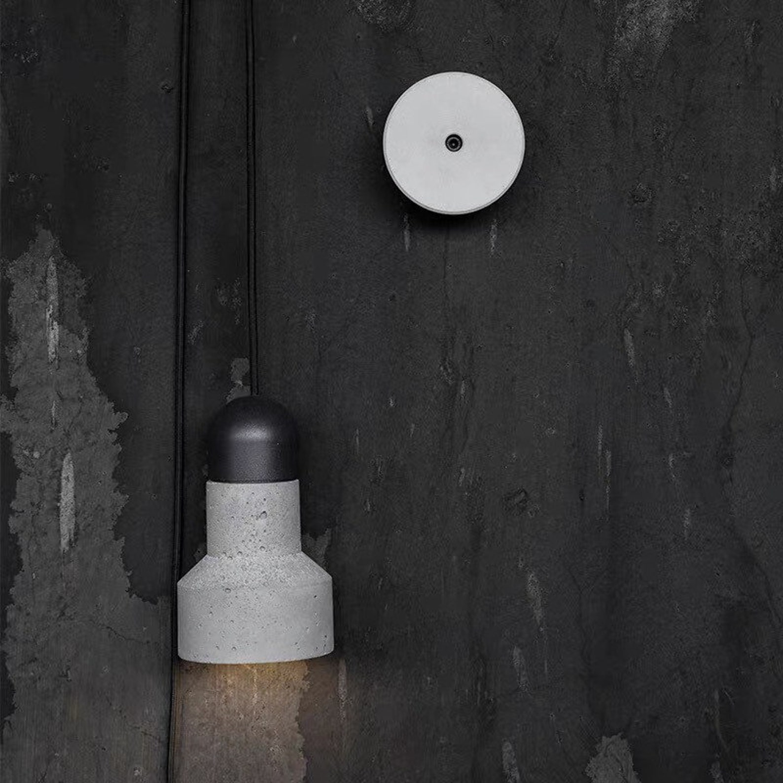 Contemporary Concrete Hanging Wall Hooks / Handmade Wall Etsy