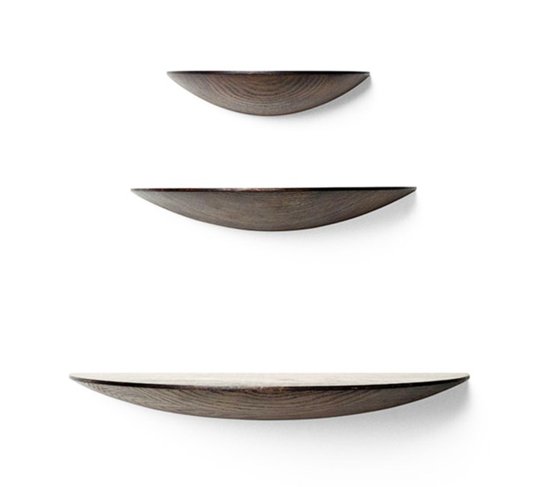 Curved Floating Wood Shelf / Handcrafted Solid Wood Shelves / Etsy