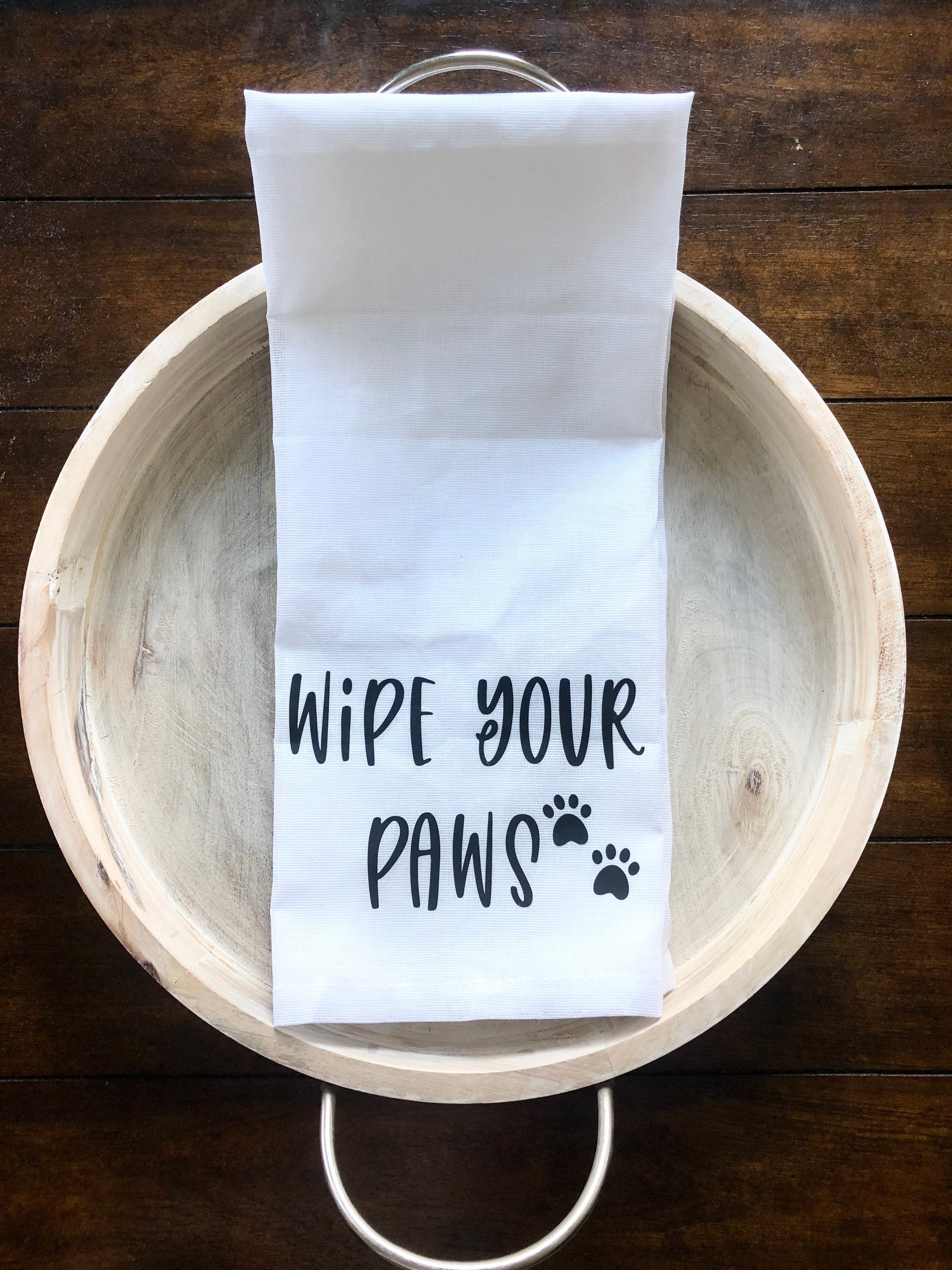 Wipe Your Paws Towel Etsy