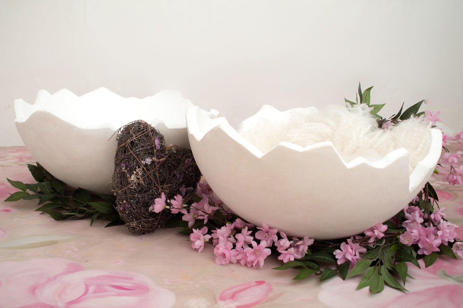 Large half cracked egg photography prop Etsy