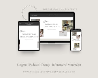 Squarespace 7.1 Template  | Blog & Podcast Website Template | Squarespace Website Template | For Bloggers, Podcast, Service Brands