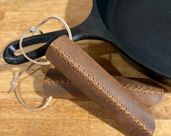 Leather Cast Iron Pan Handle Cover