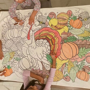 Thanksgiving coloring mat