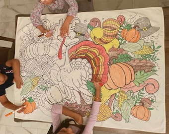 Thanksgiving coloring mat