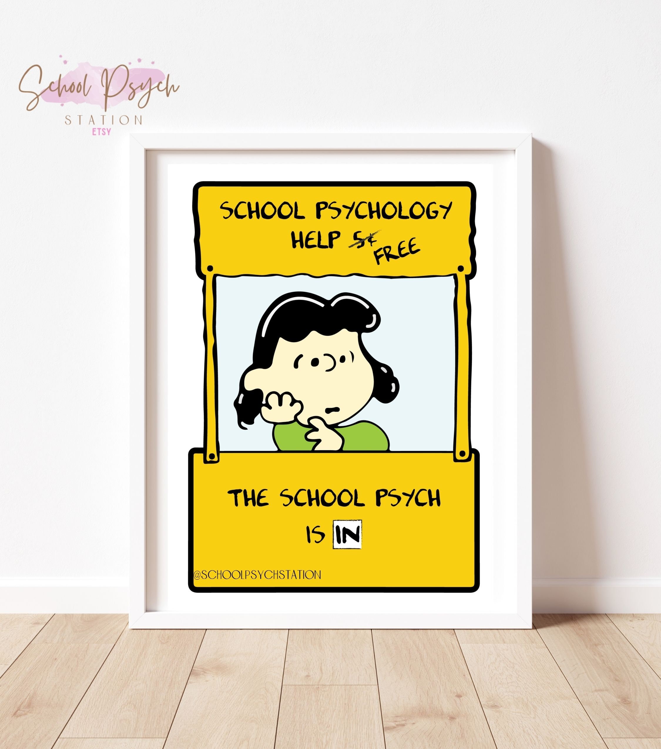 The School Psych is in Wall Art School Office Decor Etsy