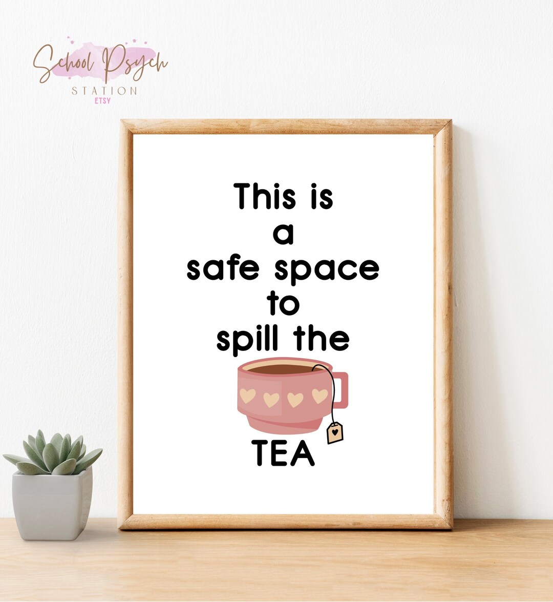 Safe Space Printable Therapist Printable Psychologist Decor Safe Space ...