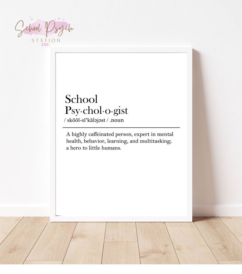 School Psychologist Printable School Office Decor Etsy