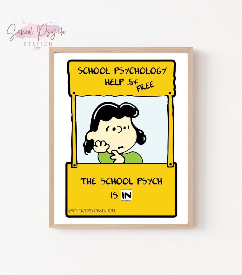 The School Psych is in Wall Art School Office Decor Etsy