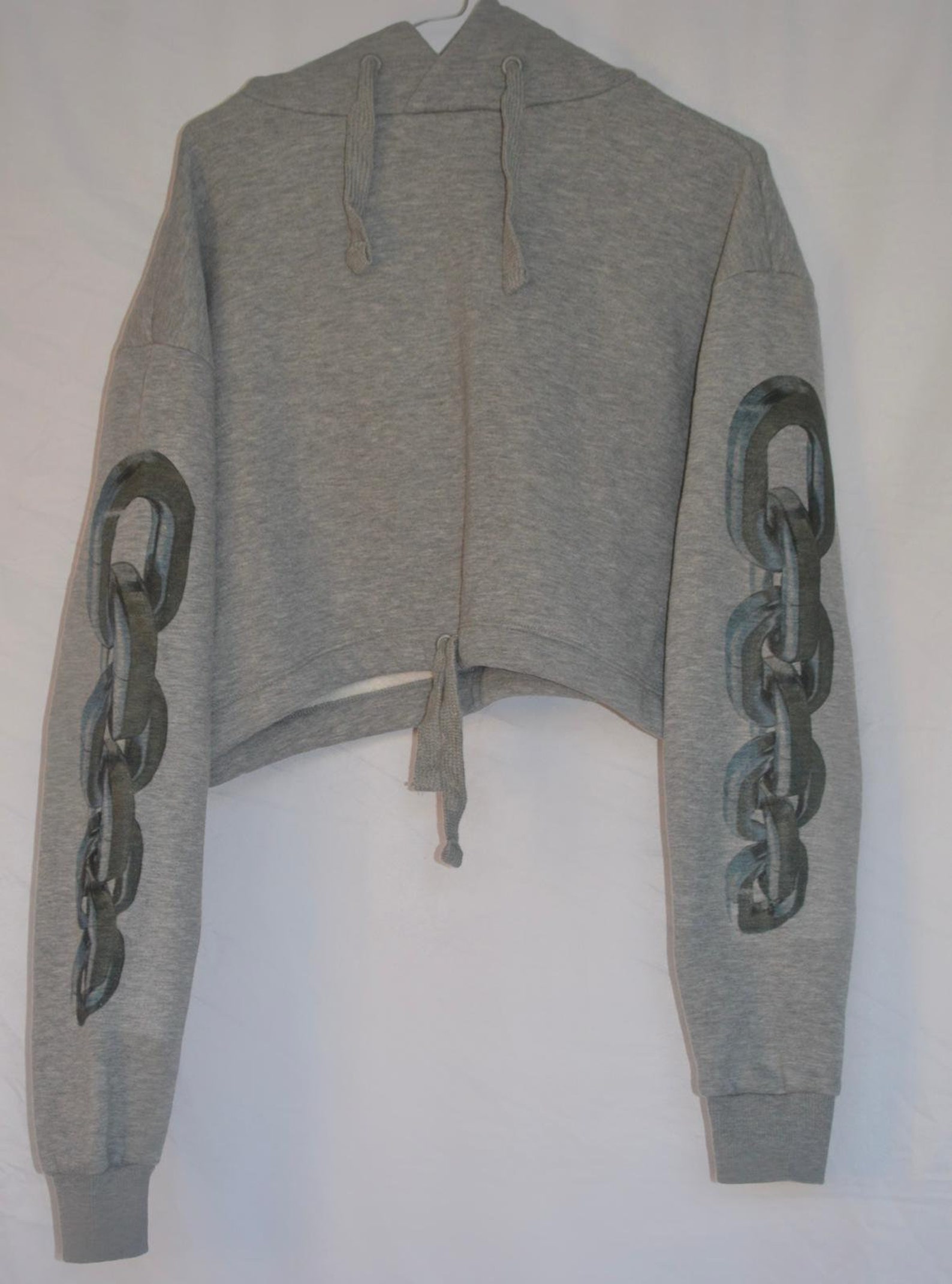 Ladies Cropped Hoodie featuring the heavy chains design from | Etsy