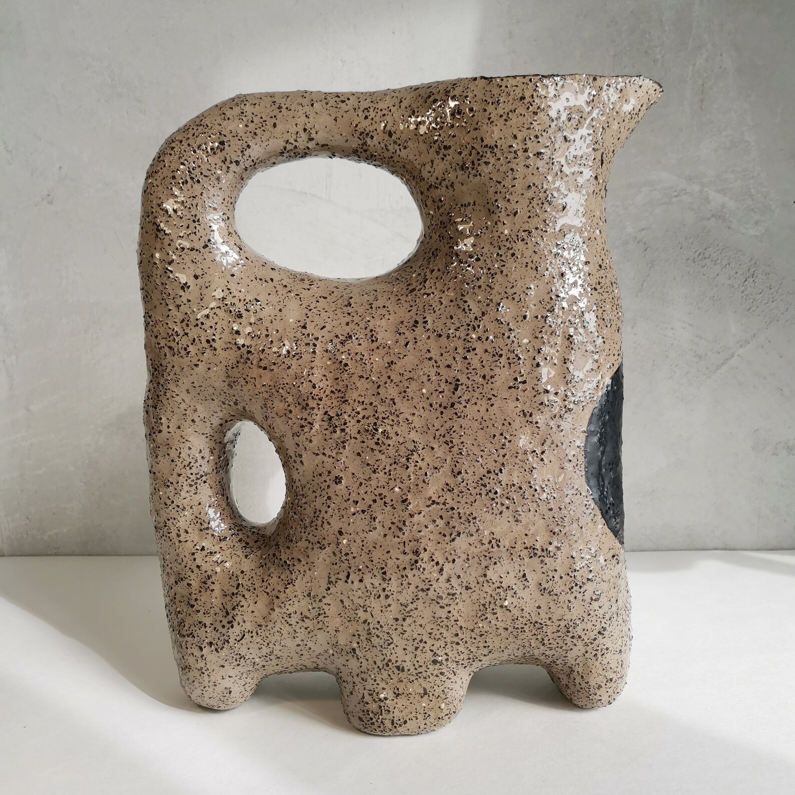 Handmade clay pitcher vase Etsy