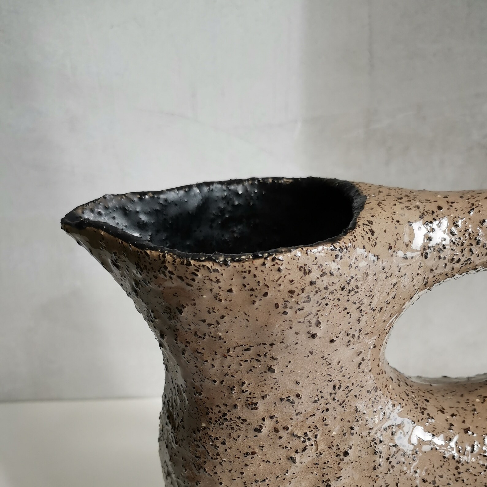 Handmade clay pitcher vase Etsy