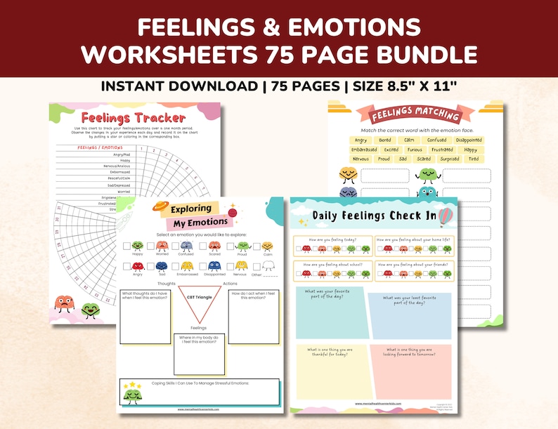 feelings worksheet for kids