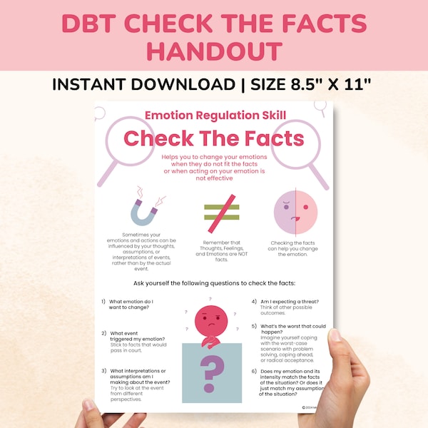 DBT Check The Facts Handout - Emotion Regulation Skills PDF