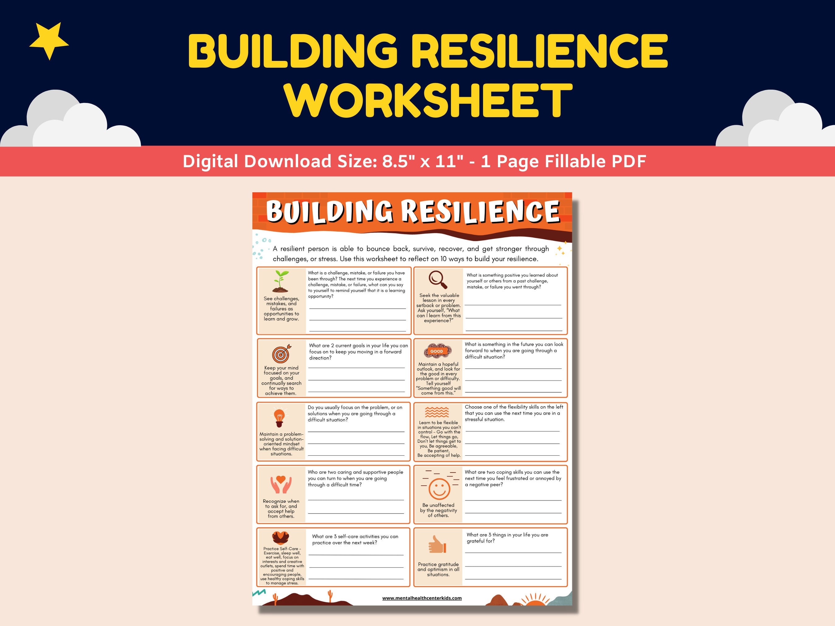 Free Printable Resilience Worksheets